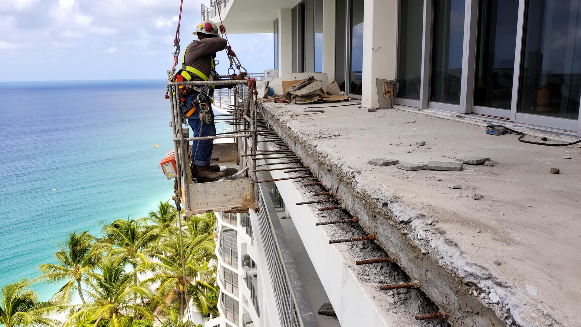 Balcony Waterproofing Contractor South Florida — oceanfront condominium
