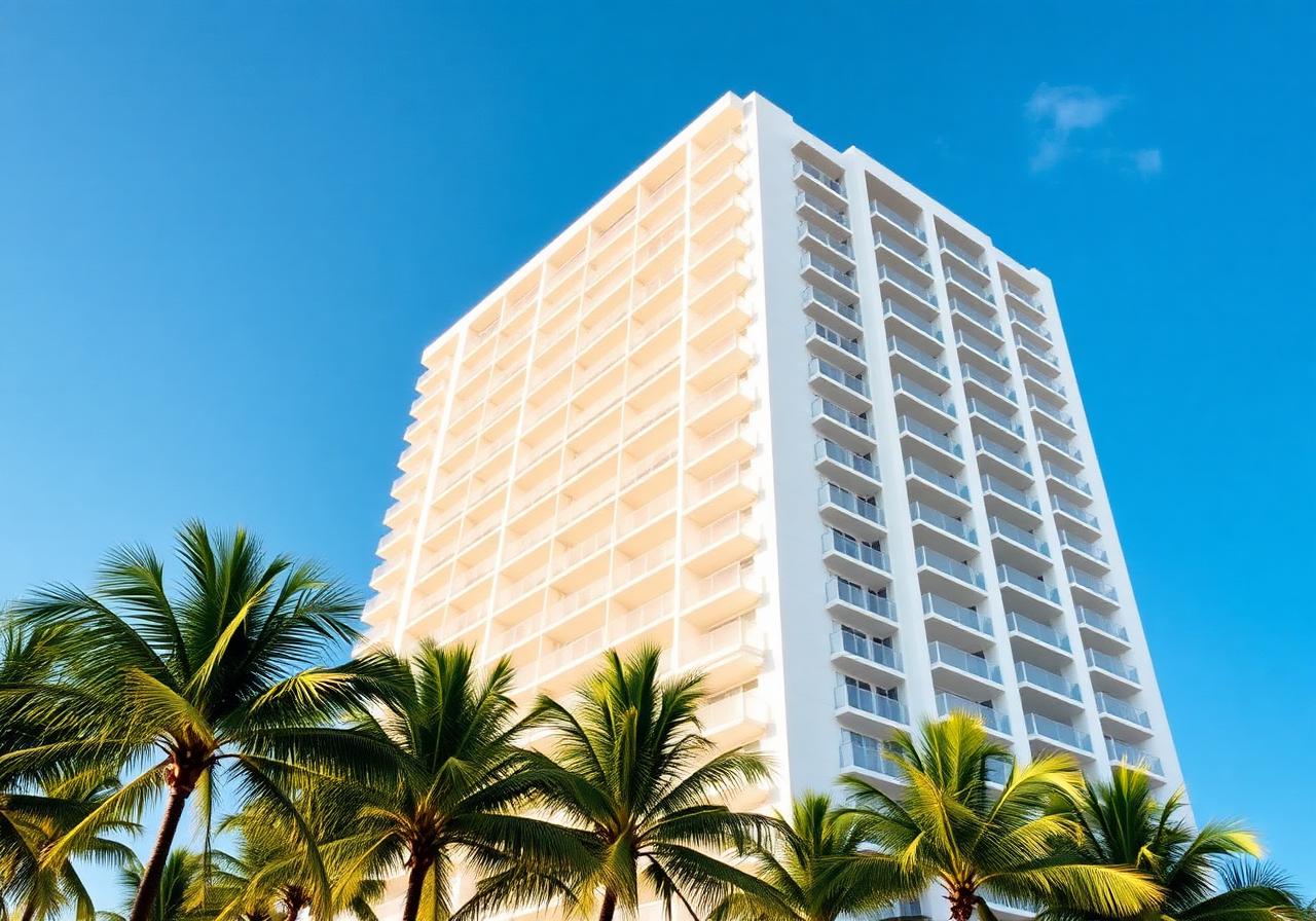 Restored South Florida oceanfront condominium tower